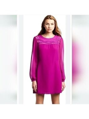 Ted Baker Fuchsia Shift Dress Size 4